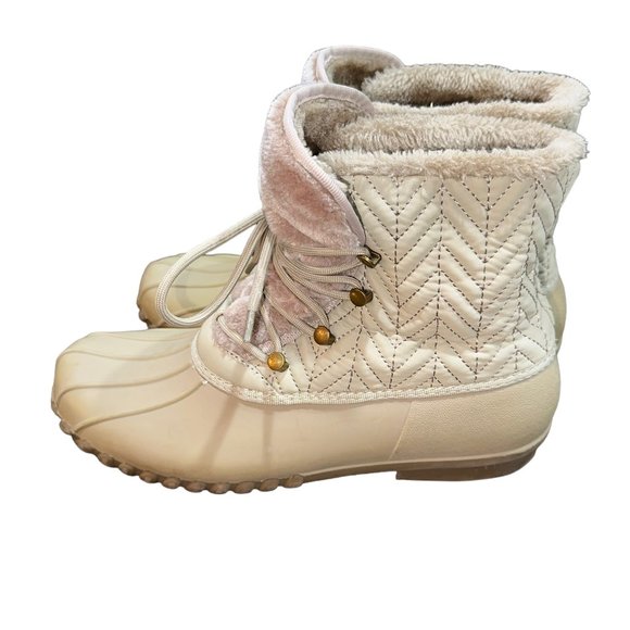 Baretraps Flash Duck Boots Fur Lined Size 10M Light Khaki Waterproof‎ Outdoors - Picture 2 of 6